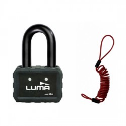 Kλειδαριά Luma Solido D18 Μαύρη με καλώδιο υπενθύμισης